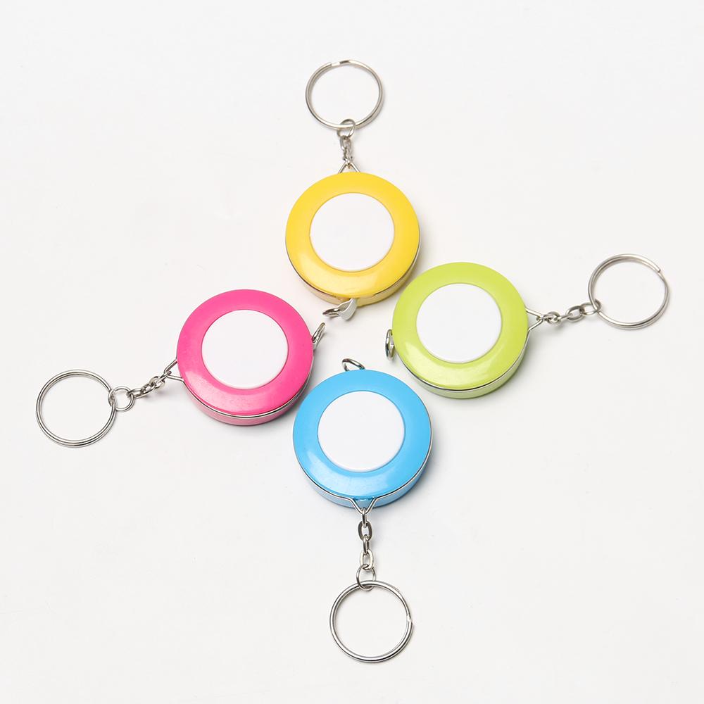 Retractable Measurement Candy Color 150cm/60 Inch Tape Measure Measuring Tool Keychain Soft Ruler