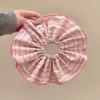 Korean Scrunchies Silk Satin Vintage Floral Hairtie for Pony Hair Band Beach Accessories Rolled Up Women and Girls Fashion Style
