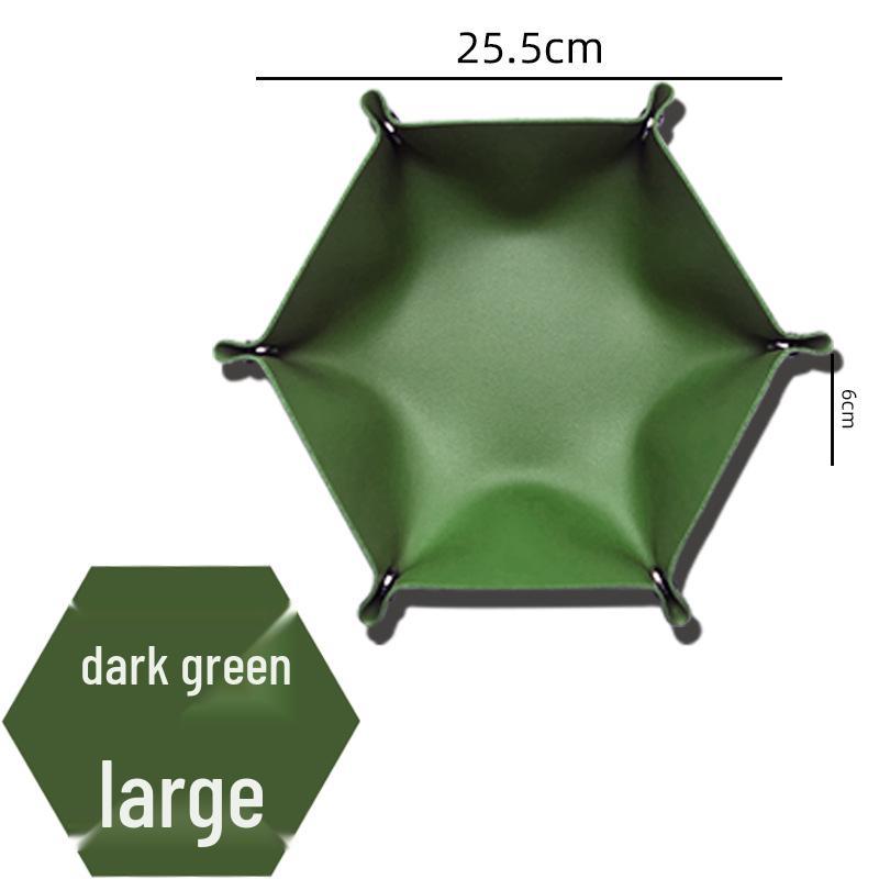 В наличии Скандинавский шестиугольный поднос для хранения кубиков и косметики из искусственной кожи