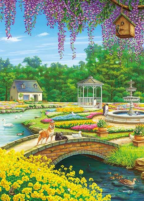 APPLEONE by Mito X 38 Jigsaw Made In Japan 500-308 "Warm Garden" Nishikura, 500-Piece (53 Cm) Puzzle,