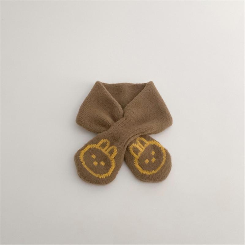 Однотонный детский шарф Детский утеплитель шеи Осень Зима Защита шеи Ветрозащитный платок для мальчиков и девочек от 6 месяцев до 4 лет