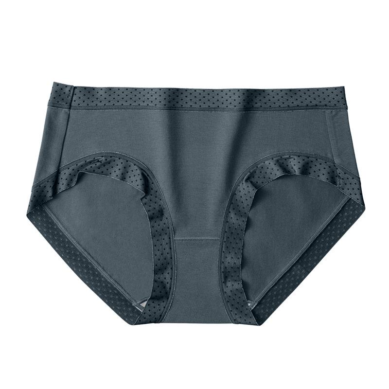 Long Staple Cotton Underwear Women's Underwear Silk Breathable High Elastic Mid Rise Antibacterial Triangle Pants