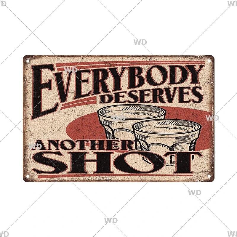 Retro Metal Plate Drink Tin Sign Funny Beer Wine Lover Vintage Metal Plaque for Bar Pub Club Kitchen Home Man Cave Wall Decor