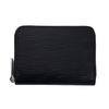 Короткий кошелек, круглый кошелек на молнии, натуральная кожа, унисекс, черный w2-002bk
