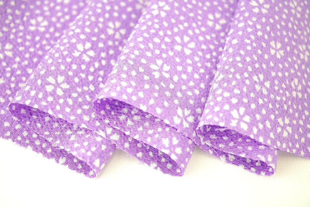 Purple X X Japanese Edo Washable Made In Japanese Tsumami Japanese Miscellaneous Japanese Sold by the Cut [Uni Fiber] [Komon Kobo] [Nikoshi Chirimen]