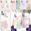 Чехол для телефона Samsung A15 A13 A35 A55 A51 A71 A41 A31 A21S A03S A05 A17 A23 A25 A33 A53 A73 5G A07 4G Прозрачный чехол Корейская буква