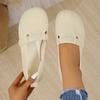 Women Flats Solid Color Breathable Loafers Soft Sole Lightweight Slip On Walking Shoes Women Low-top Knitted Casual Women Shoes