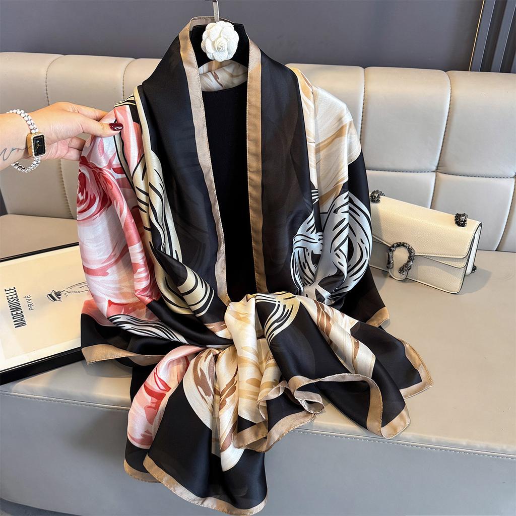 Женские 180*90 см модные красивые мягкие шелковые шарфы женские женские шаль хиджаб накидка платок бандана кашне пляжное парео