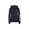 Letter Logo Printed Long Sleeve Hooded Jacket Women Jackets Dark-Blue H07749