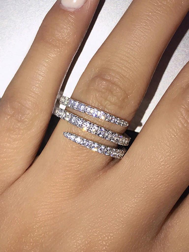 Европейское и американское модное и простое кольцо-обруч из трех кругов, креативное и крутое кольцо с ощущением высокого качества