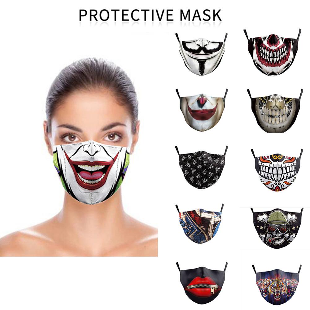 1Pcs Digital Printing Protective Mask Dustproof Pm2.5 Haze Adult Face Mask Bag