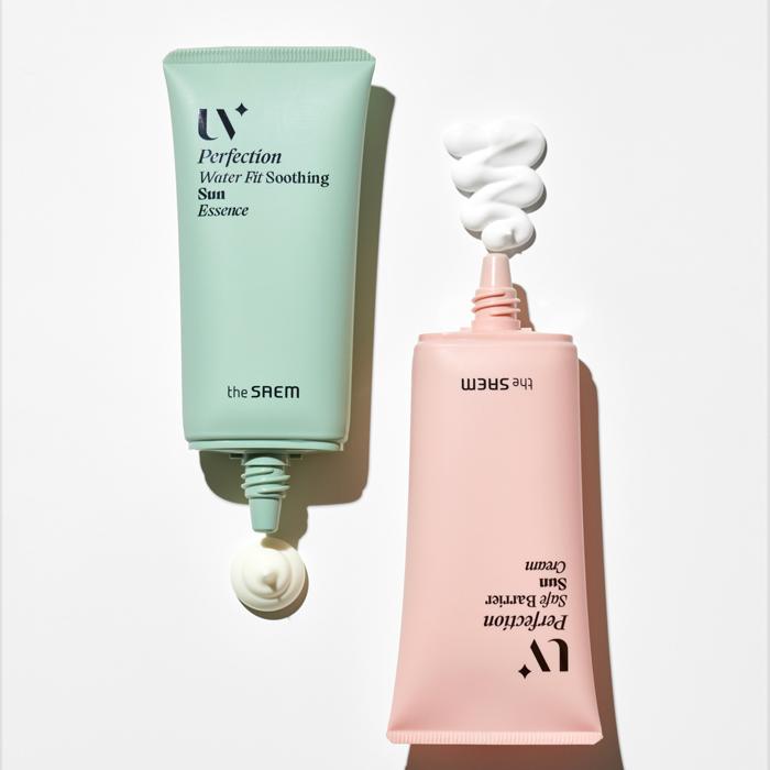 The Saem Успокаивающая солнцезащитная эссенция UV Perfection Water Fit (1 + 1) SPF 50+ PA++++ 50 мл*2 шт.
