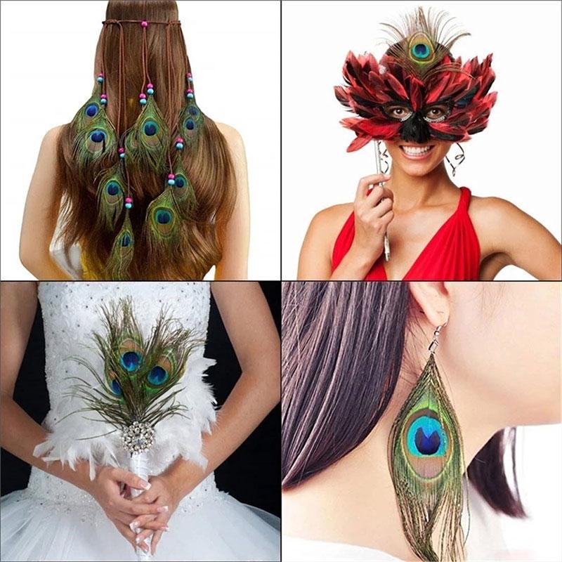 20 шт./упак. настоящее павлинье перо длинный хвост 10-12 дюймов для ювелирных изделий ручной работы DIY