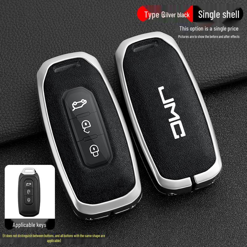 Jiangling Yuhu 7 Key Case: Fits Yusheng S350/S330, Transit, New Baodian - Metal Shell for Men