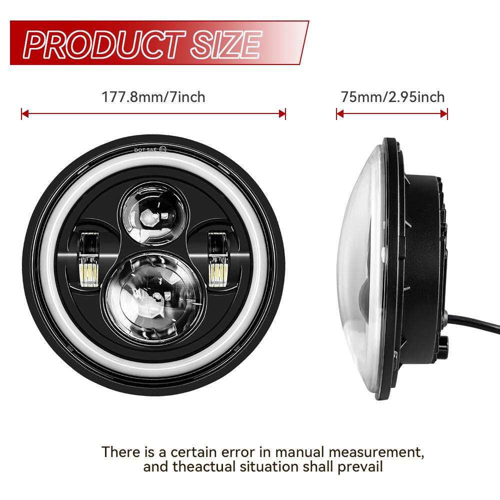 7" Inch H4 LED Motorcycle Headlight H4 Lamp for BMW R1200 R Nine T 2014-2016 Motorcycles Harley Softail Touring