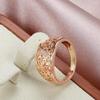Trend Ring  Rose Gold Micro Wax Inlay Natural Zircon Hollow Flower Ring For Women Vintage Wedding Jewelry