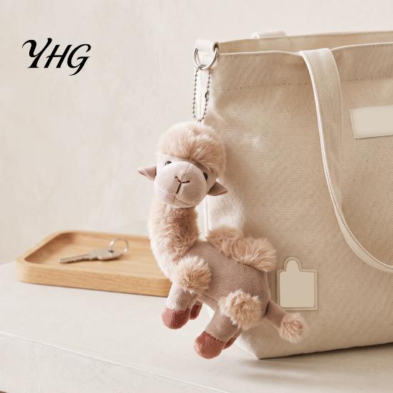 Animal Bag Charm Plush Camel Charm, Stuffed Pendant with Bead Shaped Purse Chain, Plushie Backpack Handbags Hanging Decoration Soft Toy