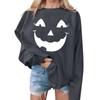 Women's Casual Fashion Halloween Print Long Sleeve O-Neck Sweatshirts Pullover Top