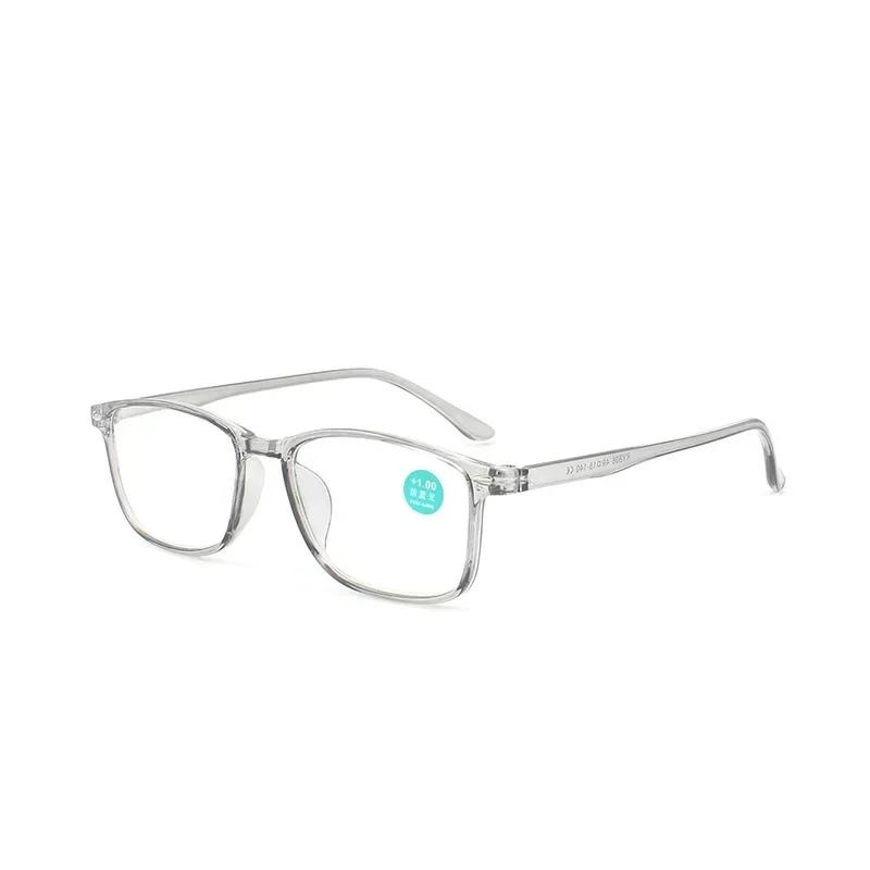 Очки для дальнего зрения с защитой от синего света, деловые очки высокой четкости для пожилых людей, новые сверхлегкие квадратные очки для пресбиопии