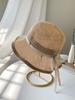 Sun hat elegant bow fungus edge sweet bucket hat breathable cotton and linen sun hat big brim sun hat tide