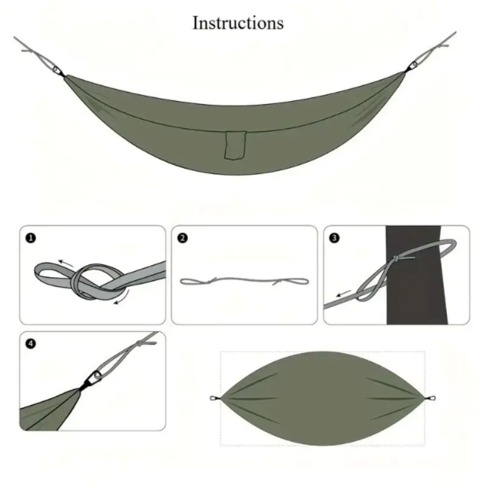 High Strength Parachute Fabric Outdoor Camping Hammock Ultra Light Double Hammock Camping