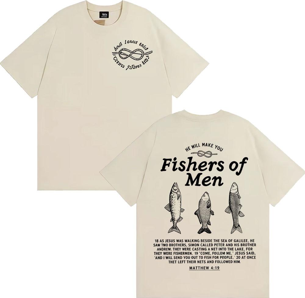 Fathers Day Fishers of Unisex Merch T Shirt Unisex WOMEN Fashion Hot Sale ONeck Tshirt High Quality Oversized T Shirts Streetwear