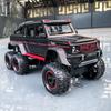 Масштаб 1/22 Benz G63 AMG 6x6 V12, внедорожная черная модель пикапа, игрушечный автомобиль из цинкового сплава со звуком и светом для детей, подарок для мальчиков и девочек