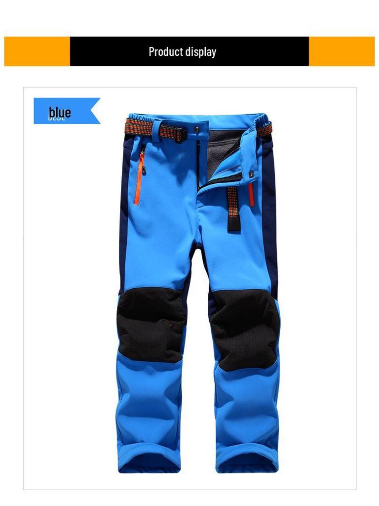 Children's Windproof, Waterproof, Warm Ski Pants for Boys & Girls - Plain Design for Older Kids