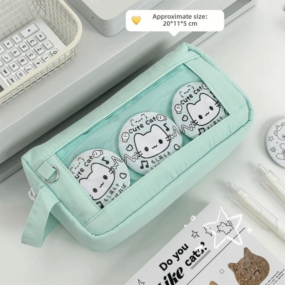 Large Capacity Pencil Case Portable Stationery Bag Kawaii Stationery Organizer School Supplies