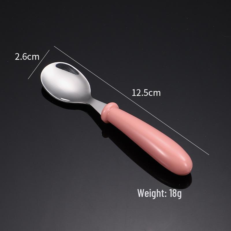 Детский набор столовых приборов из нержавеющей стали 304: Ложка, вилка и коробка — идеальный подарок для младенцев и мам