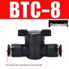 Pneumatic BUC-6-10 Hand Valve: 8mm Air Hose, 12mm Manual Straight Valve with Quick Connect Fitting