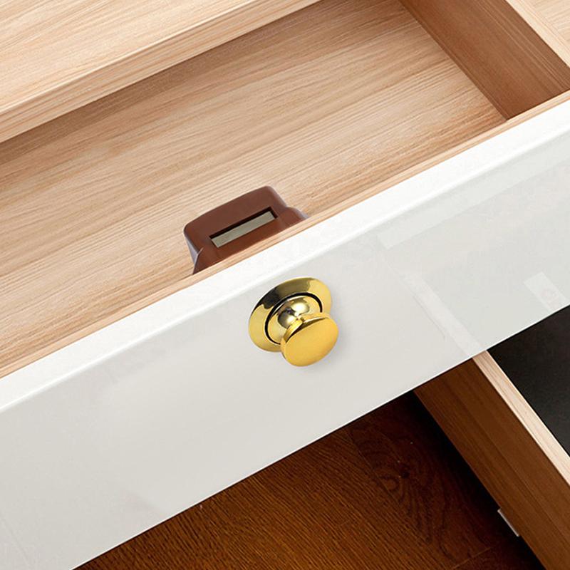 Push Button Keyless Locks Latch Knob Cupboard 2cm Mounting Hole for RV Drawer Cabinet Door Thickness 1.5-1.8cm