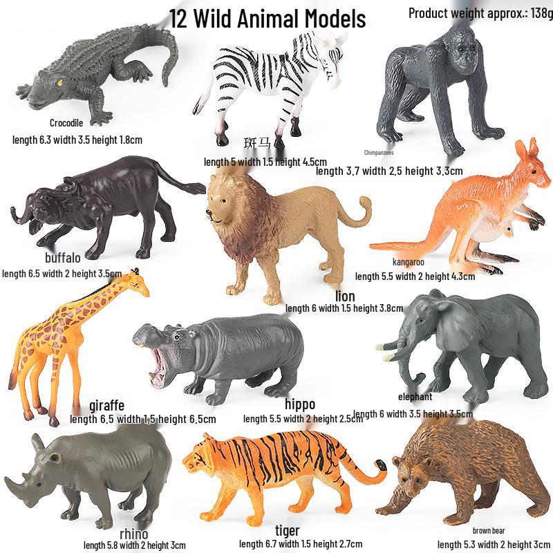 Christmas Forest Animal Ornaments Set: Deer, Elk, Reindeer, and Squirrel Models