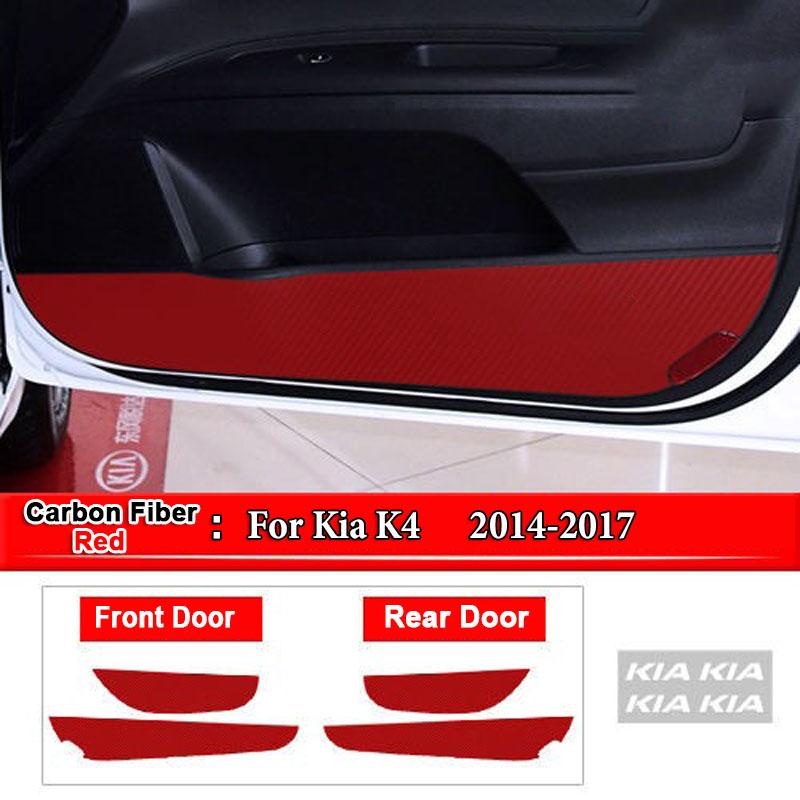 Для Kia Sportage K2 K3 K4 KX3 K5 KX5 KX7 Автомобильные Внутренние Накладки на Дверь Против Загрязнения Узором под Углеродное Волокно Наклейки Защитные Аксессуары