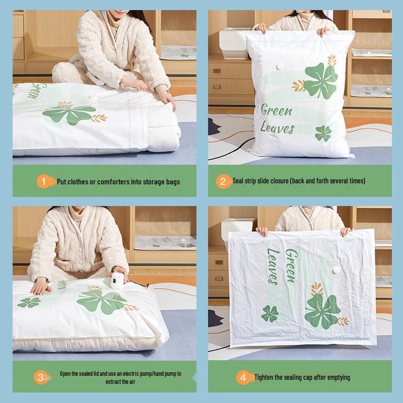 Вакуумные компрессионные мешки для хранения одежды, одеял и курток с насосом и органайзером для чемодана