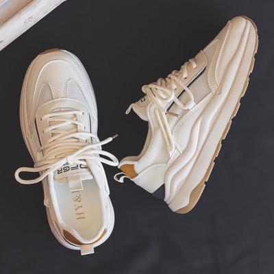 2024 лето новые маленькие повседневные спортивные туфли для доски увеличивают рост и показывают маленькие папины туфли женские туфли на платформе белые туфли мода