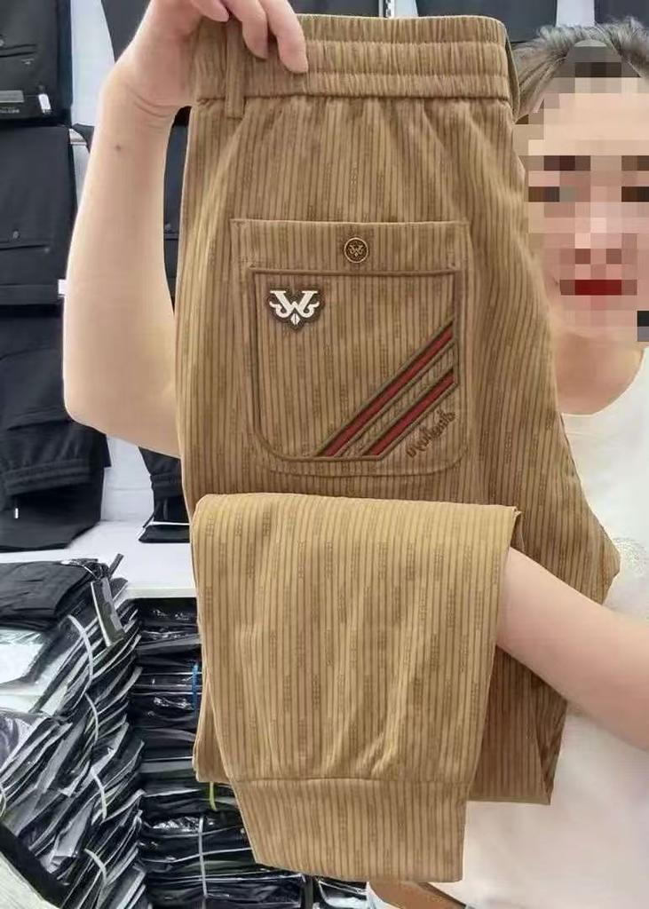 Новые свободные мужские легкие полосатые повседневные брюки, модный тренд, универсальные, стильные брюки, быстросохнущие брюки