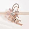 Vivid Appearance Brooch Pin Exquisite Delicate Lightweight Rhinestones Flower Shape Women Pin Clothes Accessories