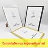 Aluminum Alloy A4 Picture Frame with Engraved Logo for Photo, Tabletop, Wall Hanging, or Business License Display.
