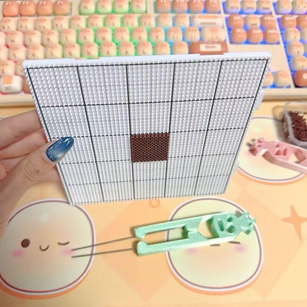 2Pcs with Black Line Fuse Beads Pegboards Thicken Hama Beads Template Pixel Puzzle