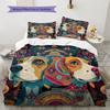 Two Beagles Pattern Bedding Home Decoration Birthday Gift (1 * duvet cover + 2 * pillowcase, without core)