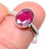 Red Ruby(Simulated) Gemstone Handmade 925 Sterling Silver Jewelry Ring S.9 O2T47