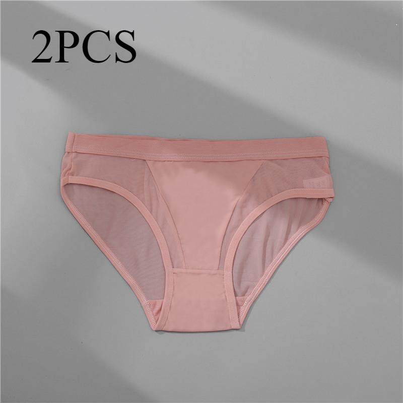 Высокоэластичные летние ультратонкие сетчатые трусики для женщин, бесшовные, дышащие, спортивные, фитнес-сумка, хлопковые, сексуальные, треугольные трусики