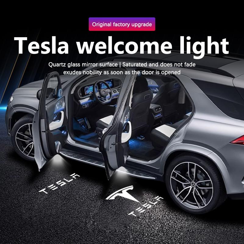 ALC1 For Tesla Model 3 Model Y/X/S LED Car Door Welcome Logo Shadow Projector Light Accessories