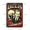 Tin Sign Beer Slod Here Vintage Metal Plaque Retro Metal Plate Funny Drink Vintage Iron Poster for Pub Club Man Cave Bar Decor