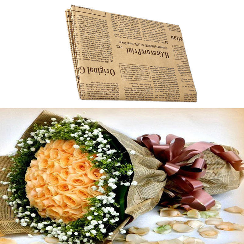 Упаковочная бумага, подарочная упаковка, двусторонняя рождественская крафт-бумага, винтажная