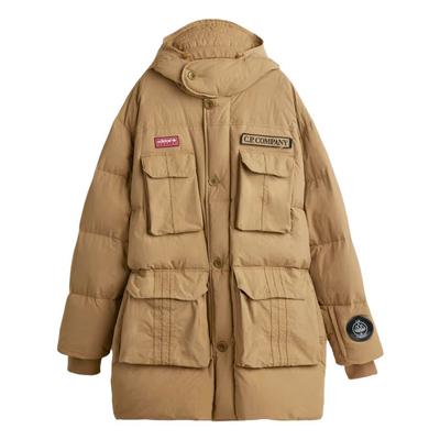 Оригиналы X CP. Коллаборация компании FW24 Теплая Удобная Свободная Пуховая Куртка Унисекс Верхняя одежда Светло-коричневый JE8673