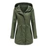 New Women's Plus Size Casual Loose Solid Cotton Hooded Windbreaker Jacket for Spring Autumn