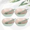 Set of 4 Earth-Friendly Multipurpose Bowls for Kitchen with Spoons | 750 Ml | Made with Rice Husk Biocomposite| Microwave Safe Bowl