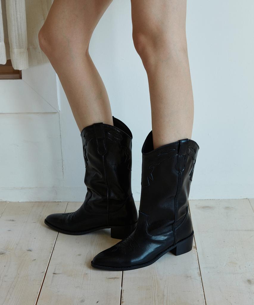 Moodnight Knox Western Mid Boots - 8 Colors | 4.5Cm Western Midi Boots (Type B)